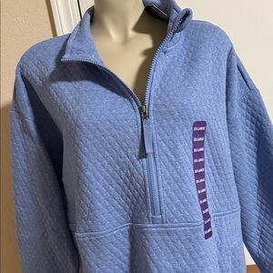 Eddie Bauer Blue Quilted Sweatshirt